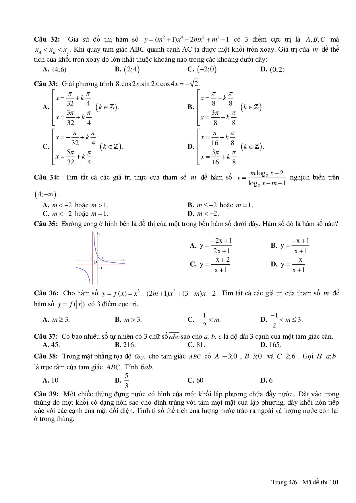 de thi thu thpt quoc gia 2019 mon toan co dap an thpt chuyen bac ninh