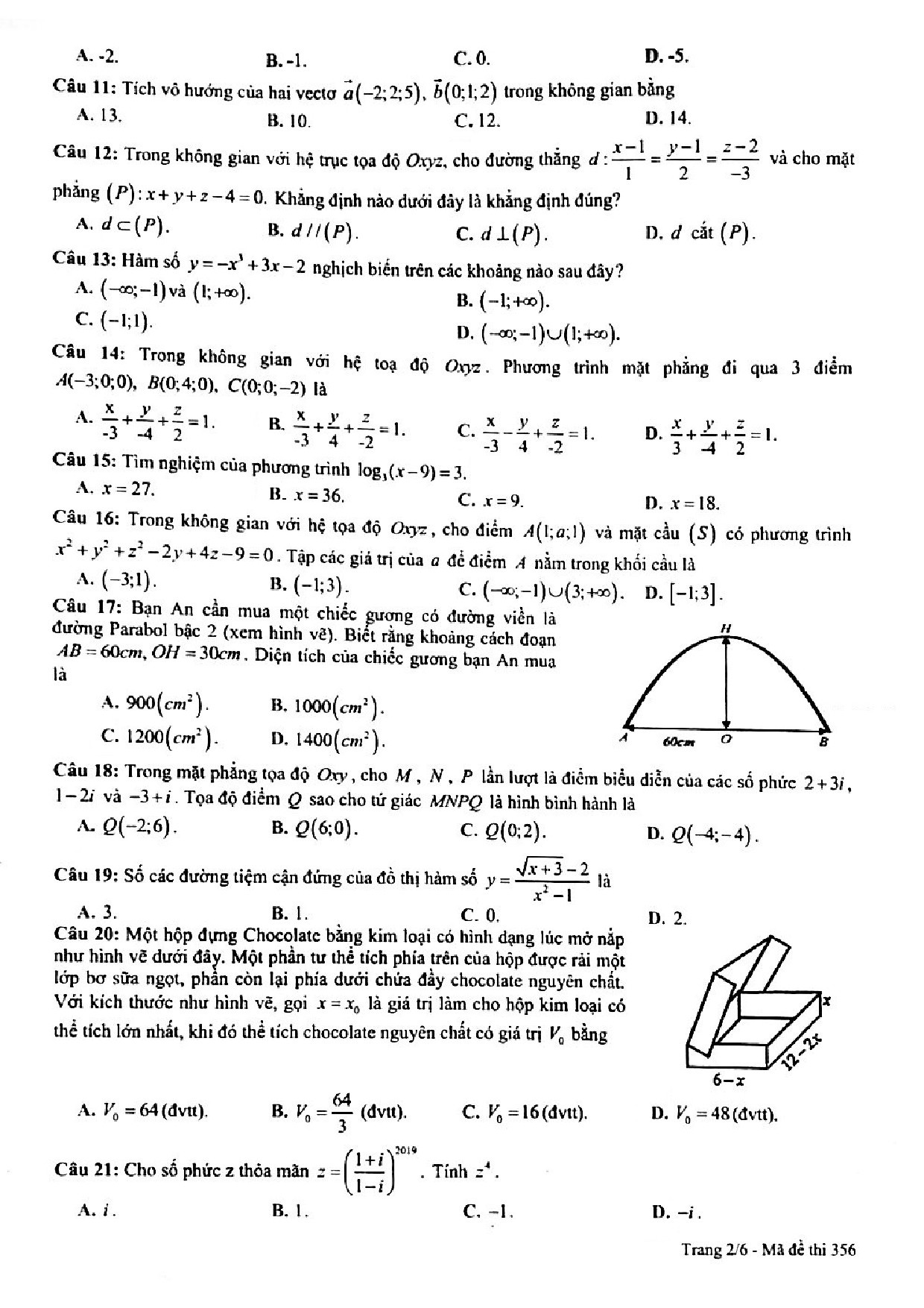 de thi thu thpt quoc gia 2019 mon toan thpt chuyen dh su pham
