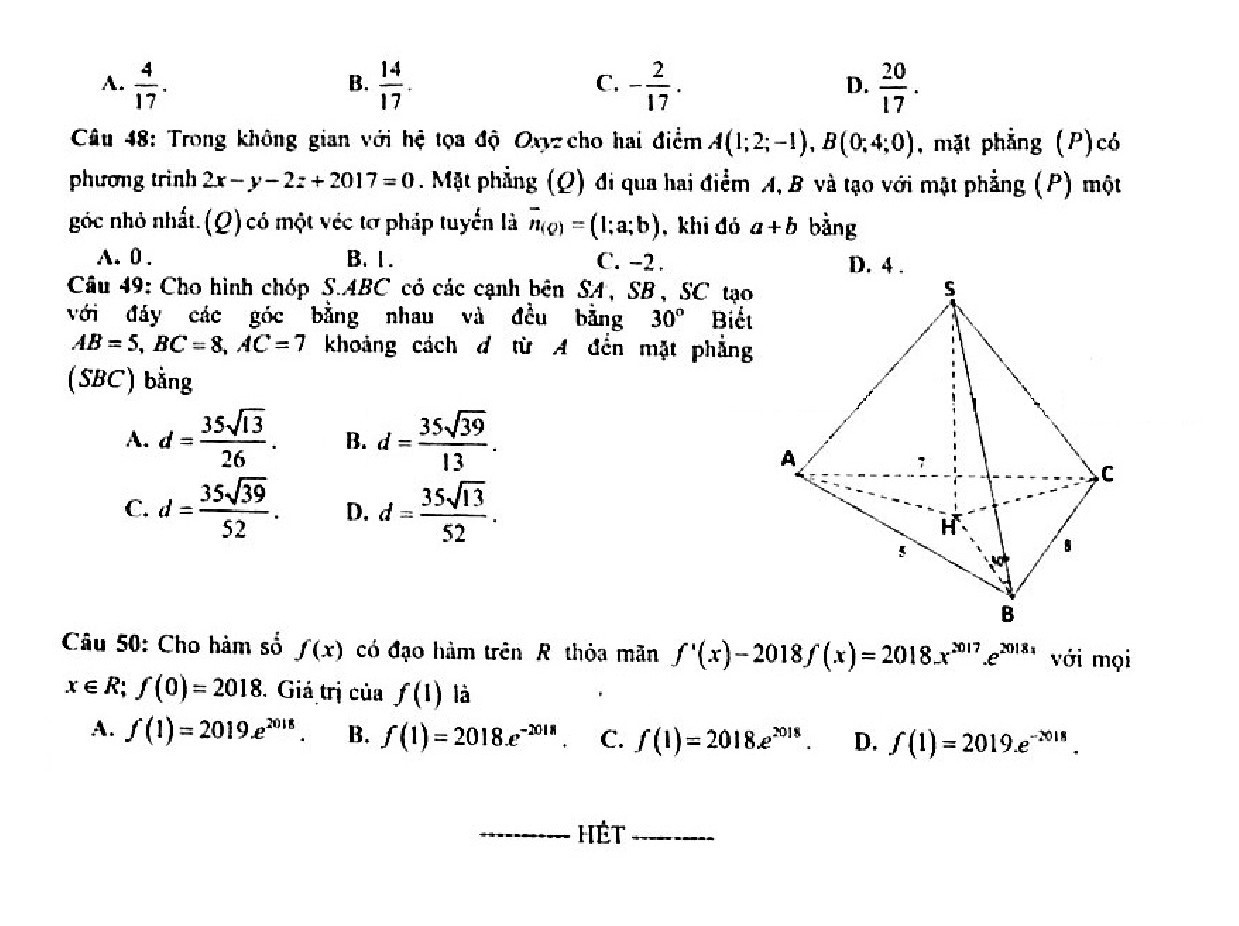 de thi thu thpt quoc gia 2019 mon toan thpt chuyen son la