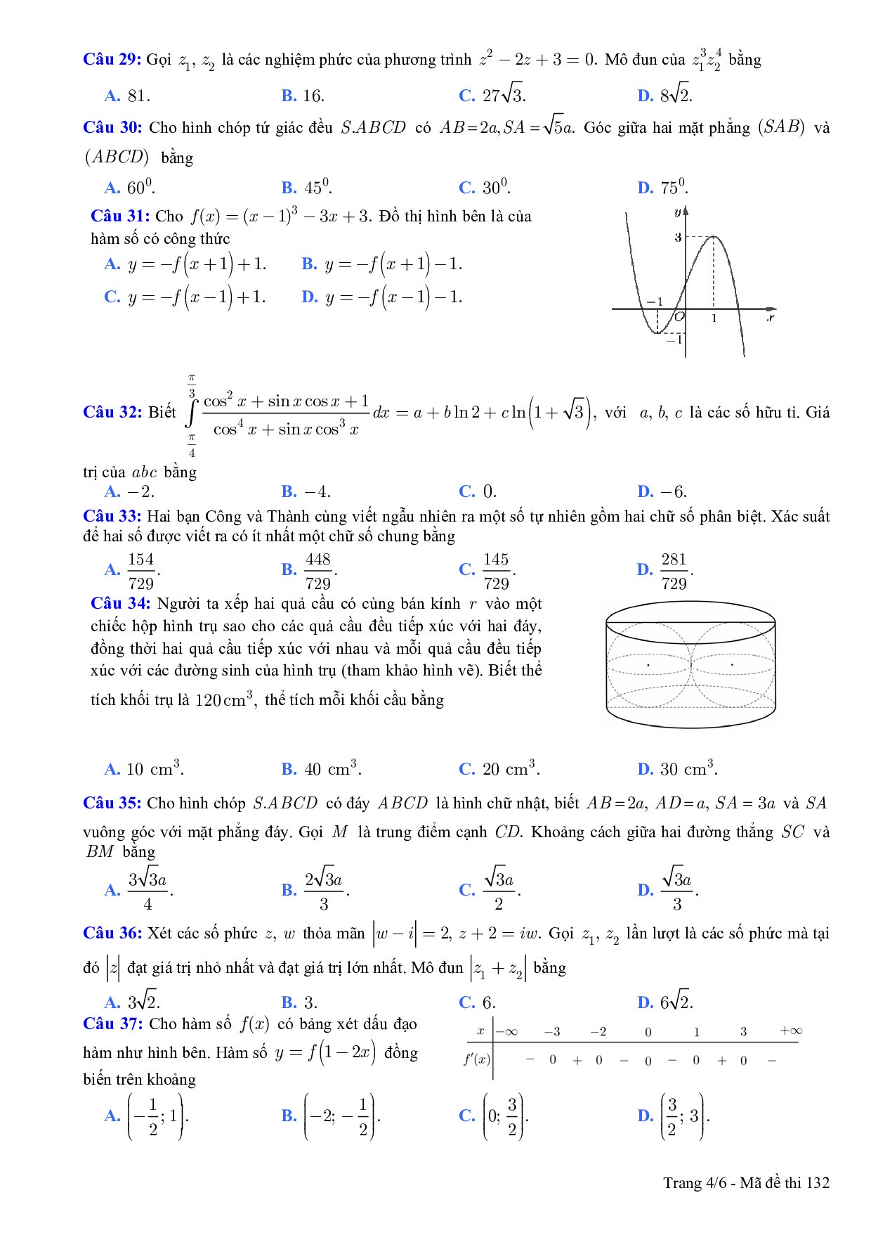 de thi thu thpt quoc gia 2019 mon toan lan 3 co dap an thpt chuyen dh vinh