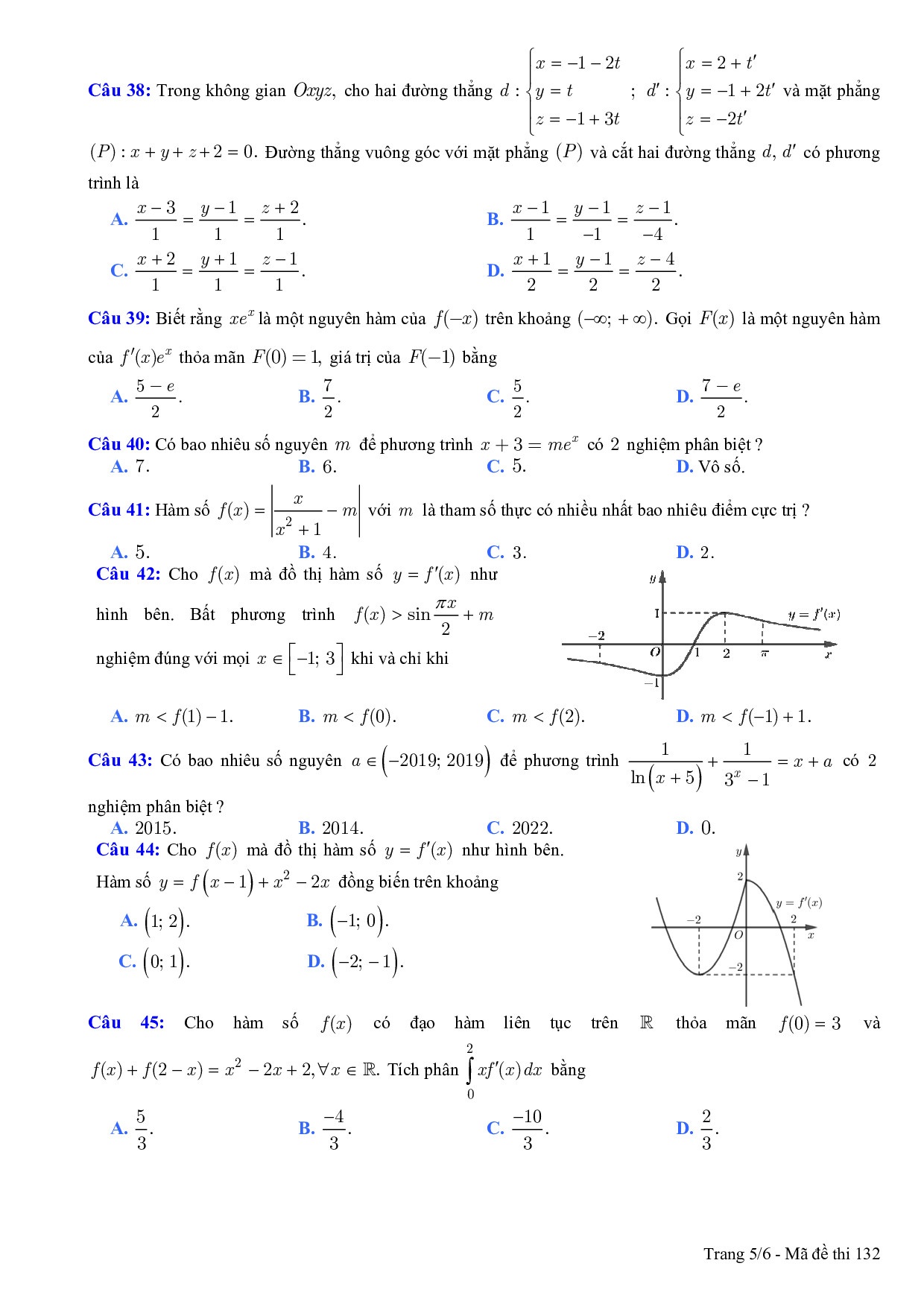 de thi thu thpt quoc gia 2019 mon toan lan 3 co dap an thpt chuyen dh vinh