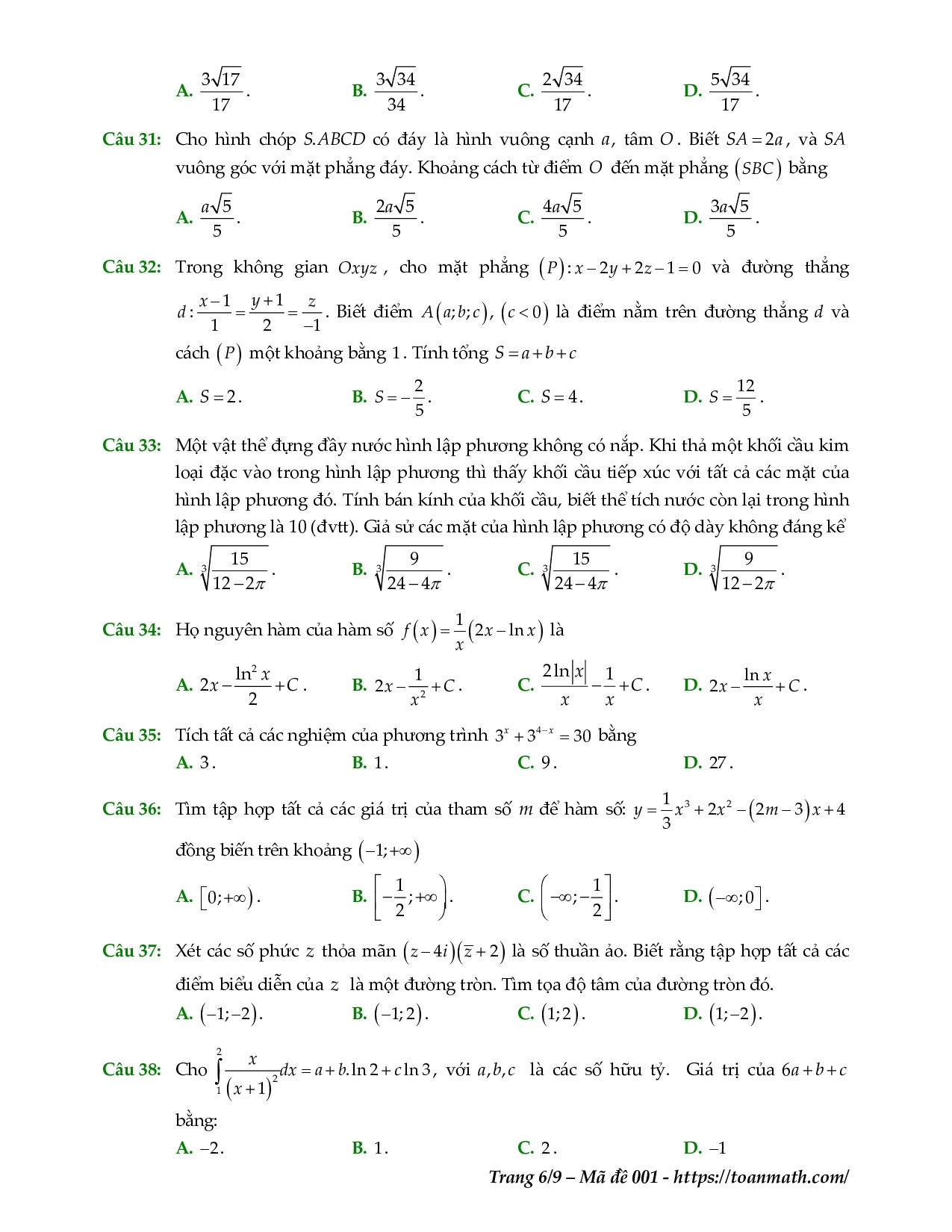 de thi thu thpt quoc gia 2019 mon toan so gddt dien bien