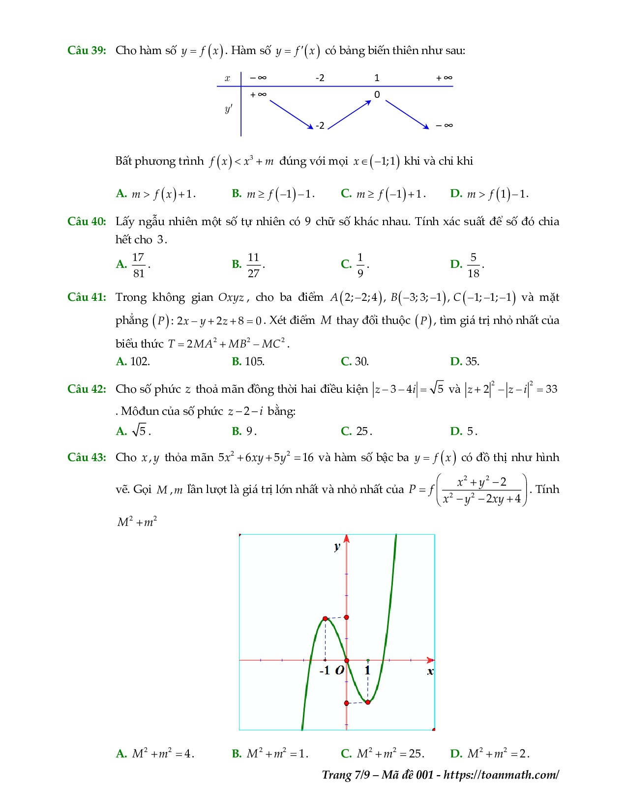 de thi thu thpt quoc gia 2019 mon toan so gddt dien bien