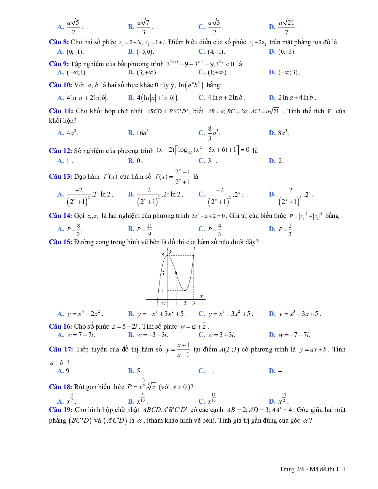 de thi thu thpt quoc gia 2019 mon toan lan 4 thpt chuyen bac giang