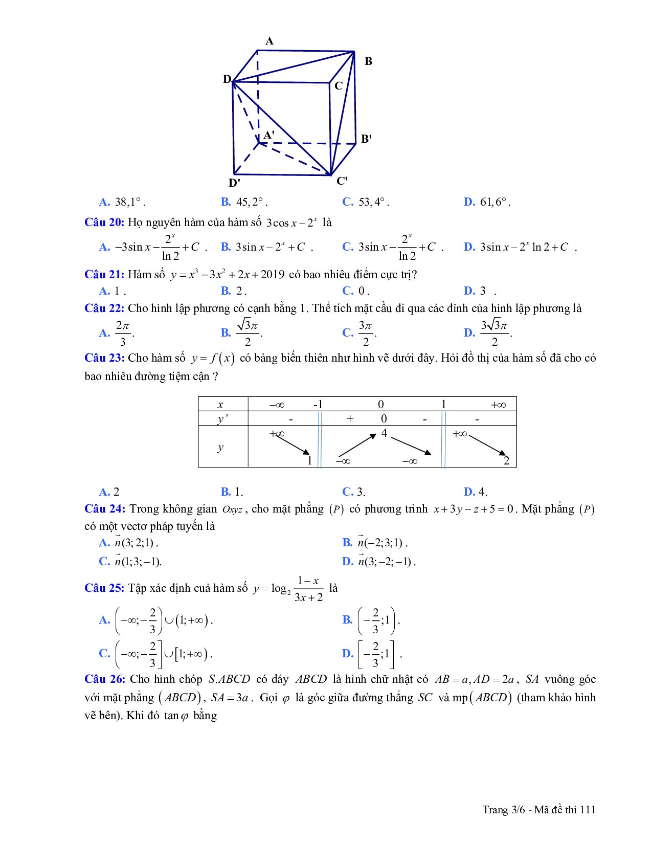 de thi thu thpt quoc gia 2019 mon toan lan 4 thpt chuyen bac giang