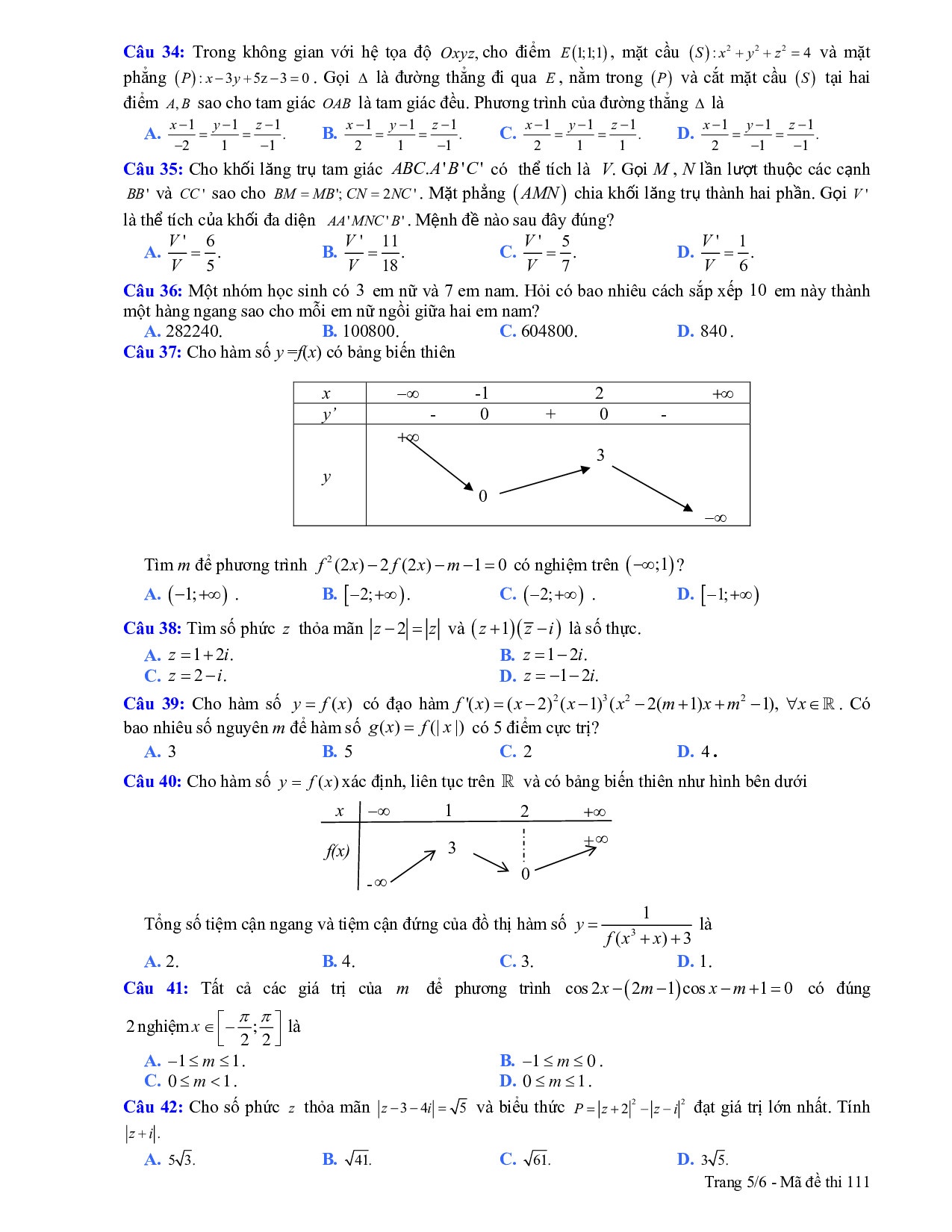 de thi thu thpt quoc gia 2019 mon toan lan 4 thpt chuyen bac giang