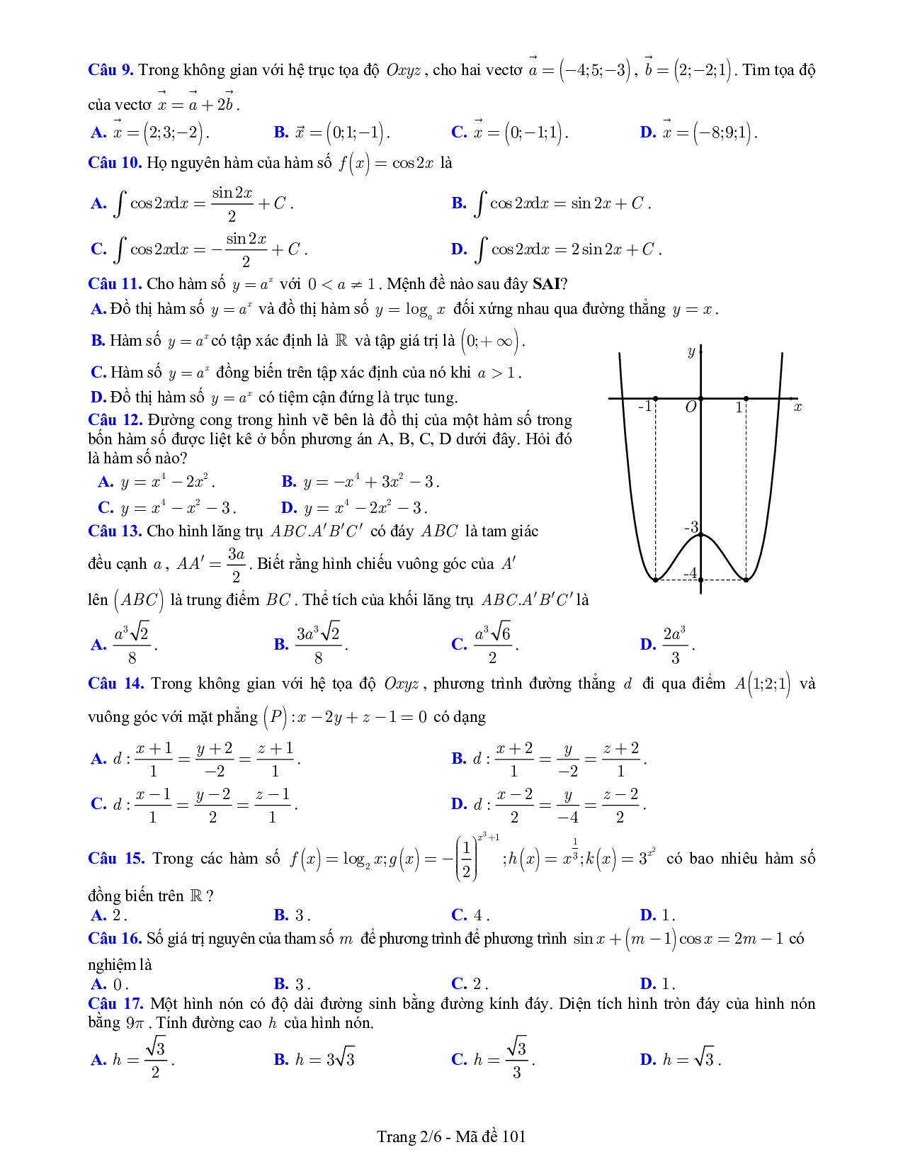 de thi thu thpt quoc gia 2019 mon toan co dap an chi tiet so gddt bac ninh