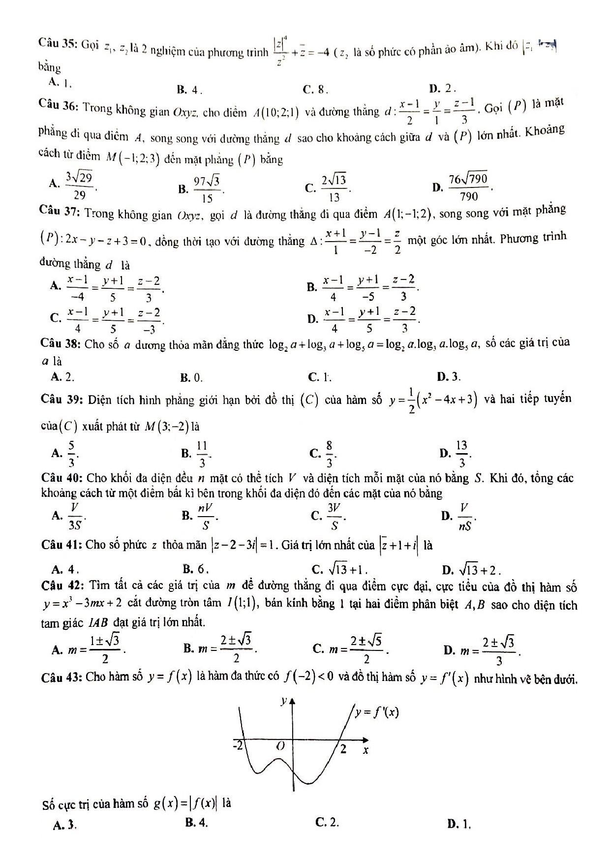 Đề thi thử THPT quốc gia môn Toán Sở GD&ĐT Vĩnh Phúc de thi thu thpt quoc gia mon toan so gddt vinh phuc