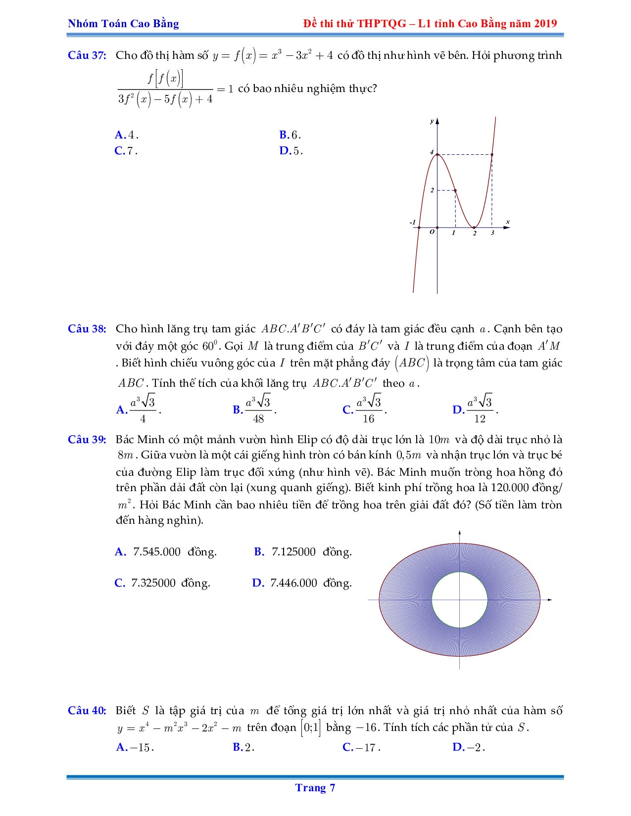 dap an de thi thu thpt quoc gia 2019 mon toan so gddt cao bang