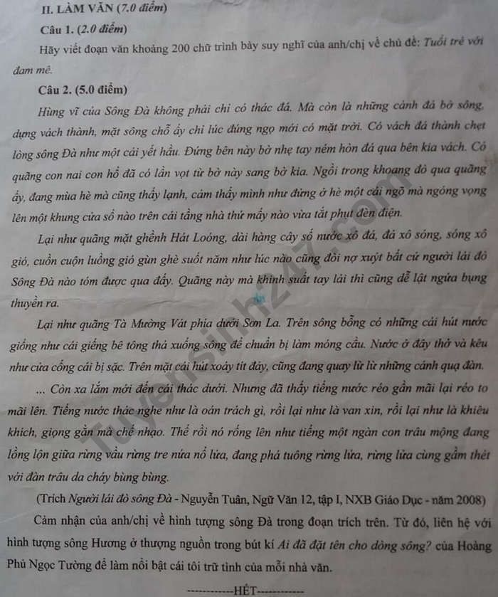 de thi thu thpt quoc gia 2019 mon van so gddt ca mau