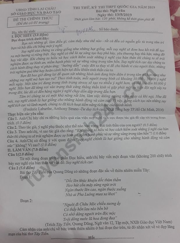 de thi thu thpt quoc gia 2019 mon van so gddt lai chau
