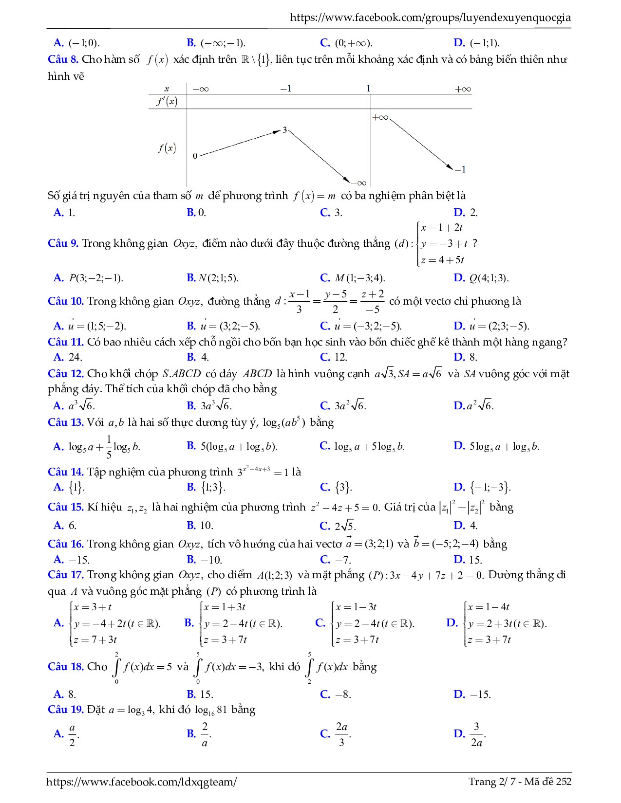 de thi thu thpt quoc gia 2019 mon toan co dap an so gddt phu tho