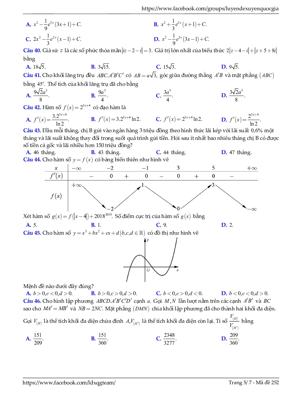 de thi thu thpt quoc gia 2019 mon toan co dap an so gddt phu tho
