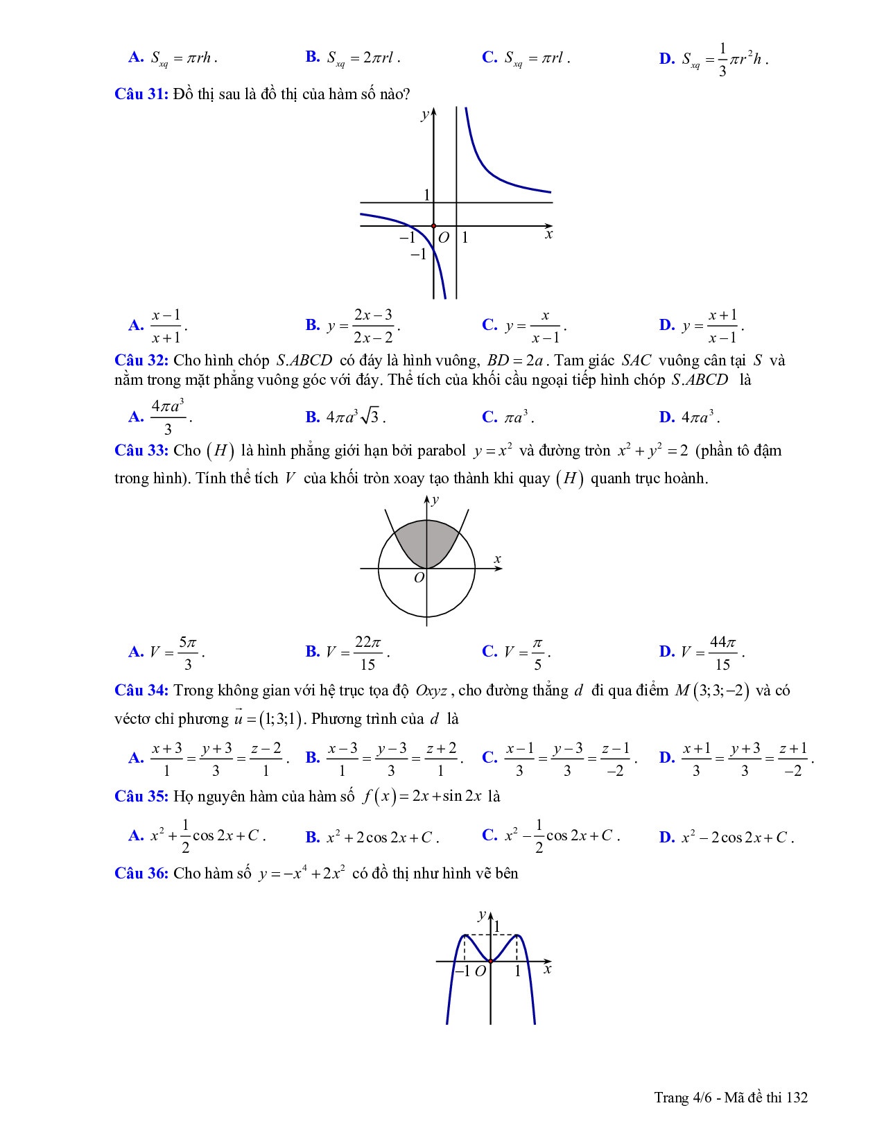 Đề thi thử THPT quốc gia 2019 môn Toán lần 5 THPT chuyên Thái Bình de thi thu thpt quoc gia 2019 mon toan lan 5 thpt chuyen thai binh