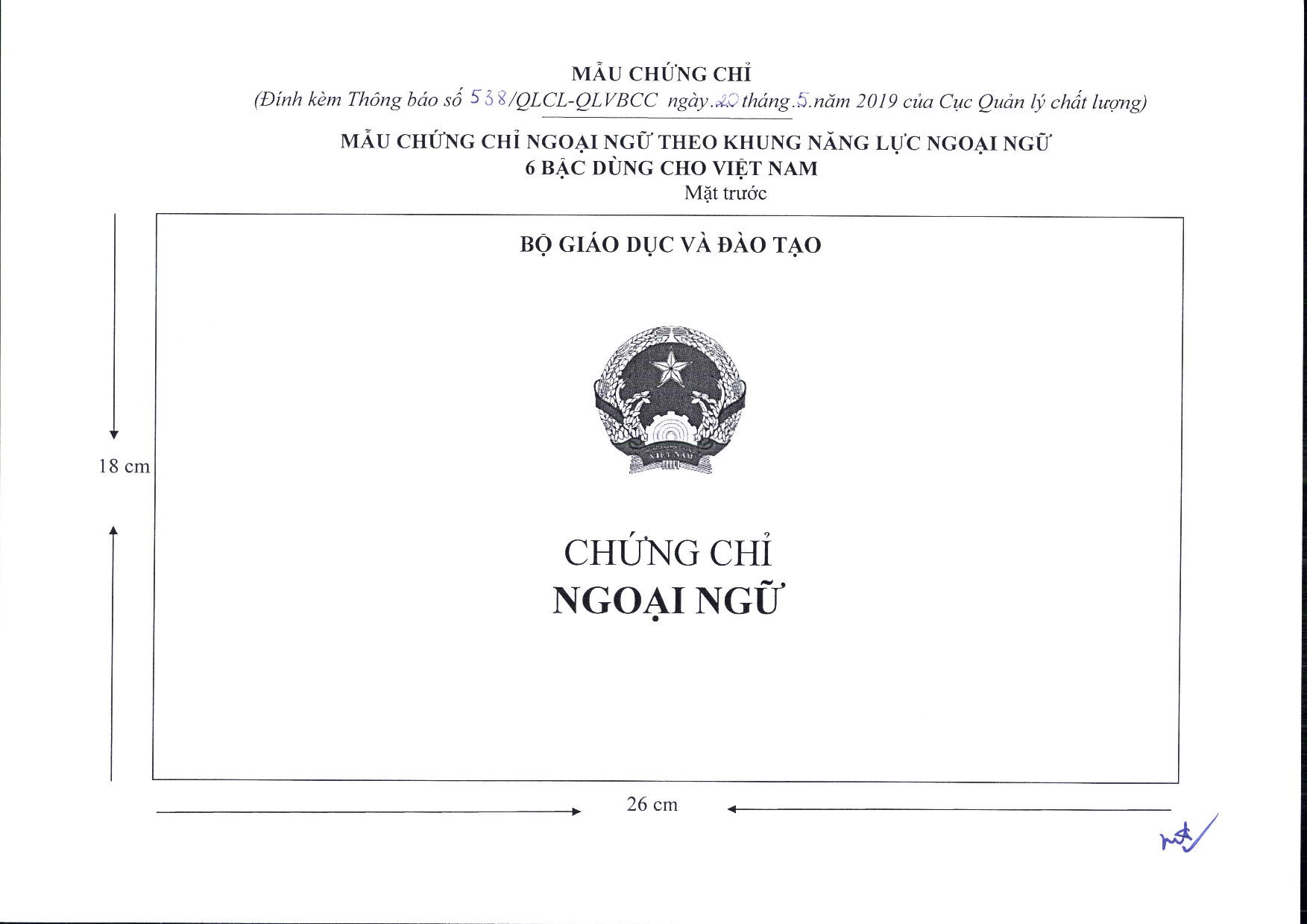 bo giao duc dang thanh tra vu truong dh kinh te quoc dan cap chung chi ngoai ngu