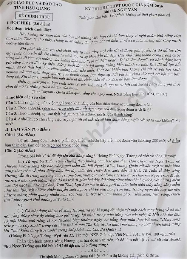 de thi thu thpt quoc gia 2019 mon van so gddt hau giang