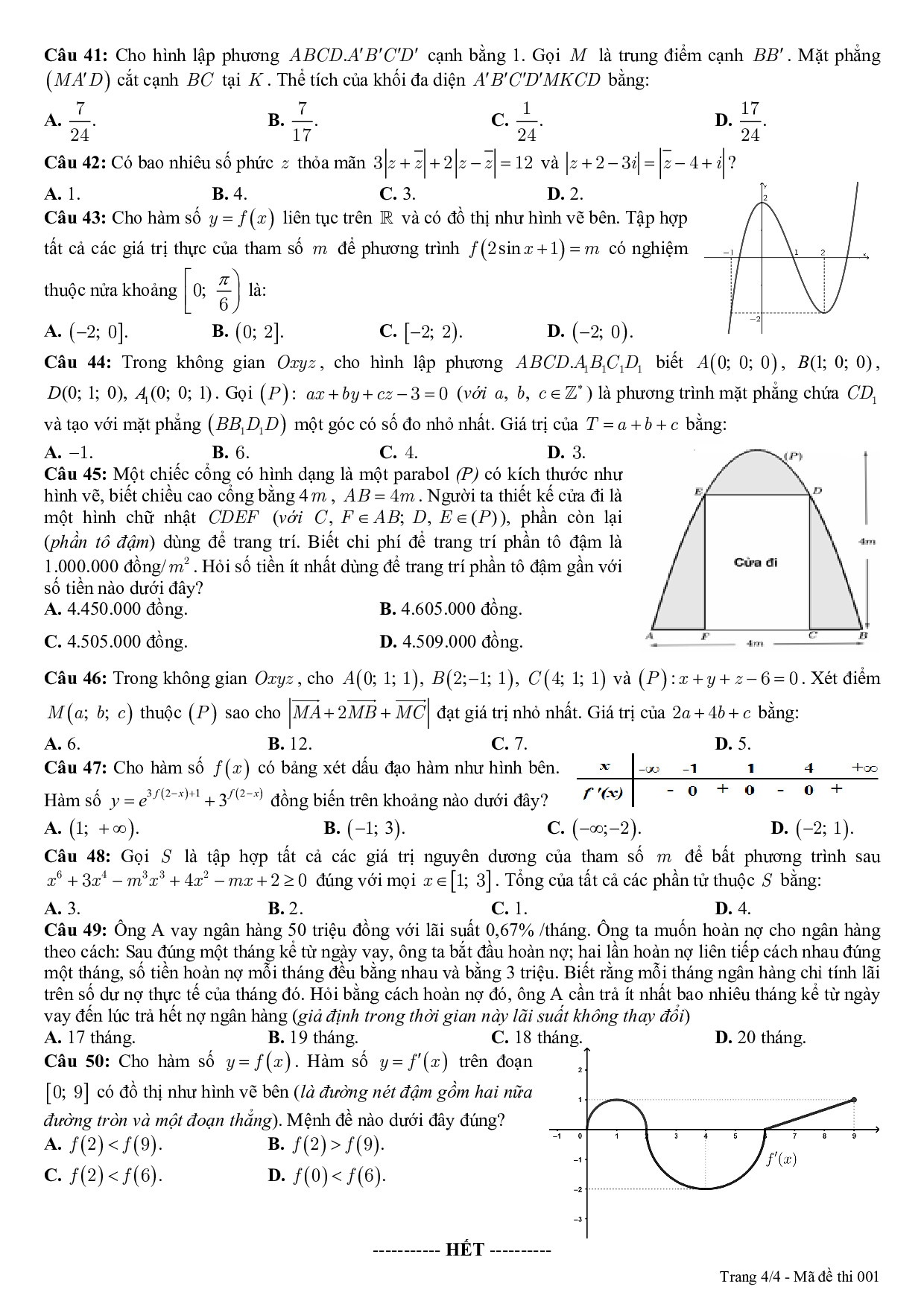 de thi thu thpt quoc gia 2019 mon toan co dap an so gddt quang binh