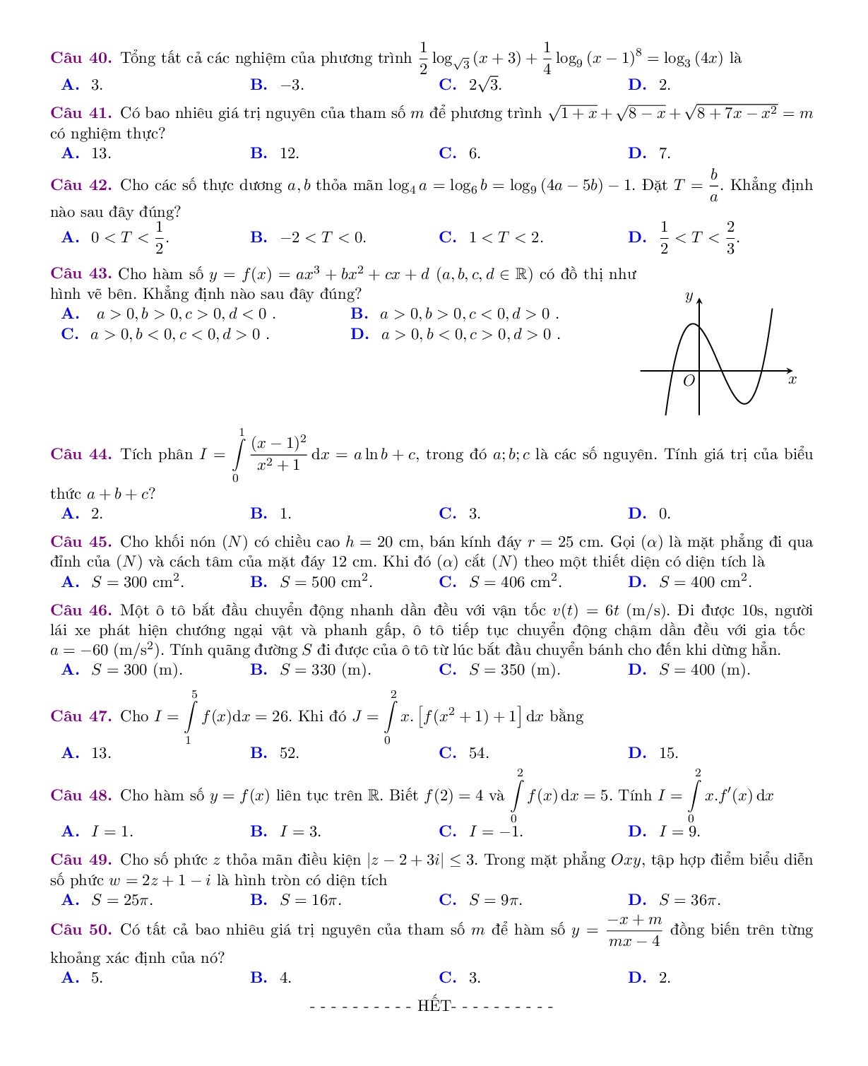 de thi thu thpt quoc gia 2019 mon toan co dap an so gddt binh thuan