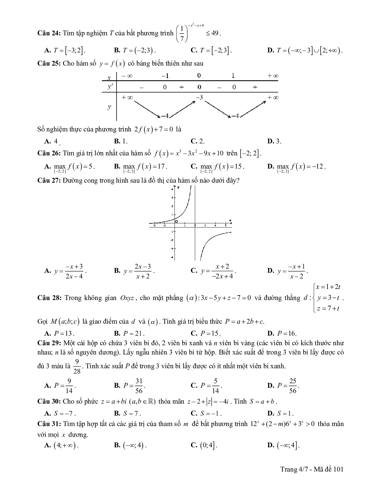 Đề thi thử THPT quốc gia 2019 môn Toán Sở GD&ĐT Cà Mau de thi thu thpt quoc gia 2019 mon toan so gddt ca mau