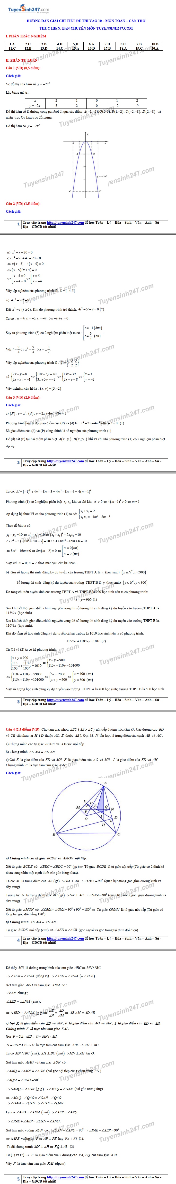 goi y dap an de thi tuyen sinh lop 10 mon toan so gddt can tho 2019