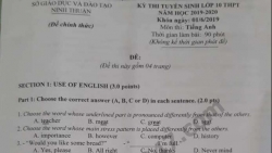 Gợi ý đề thi tuyển sinh lớp 10 môn Tiếng Anh Sở GD&ĐT Ninh Thuận 2019