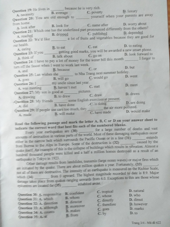 goi y dap an de thi tuyen sinh lop 10 mon tieng anh so gddt can tho 2019