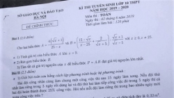 Đề thi tuyển sinh lớp 10 môn Toán Sở GD&ĐT Hà Nội năm 2019