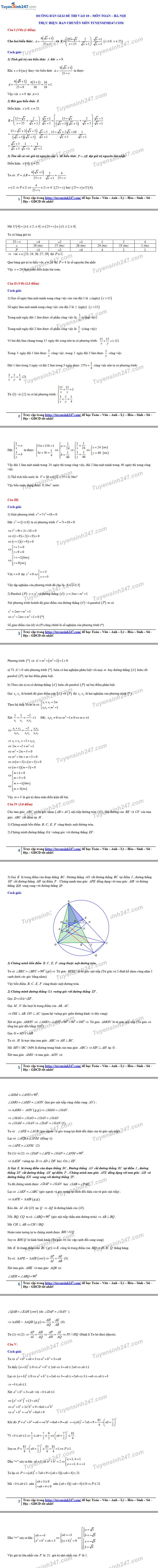 goi y dap an de thi tuyen sinh lop 10 mon toan so gddt ha noi nam 2019