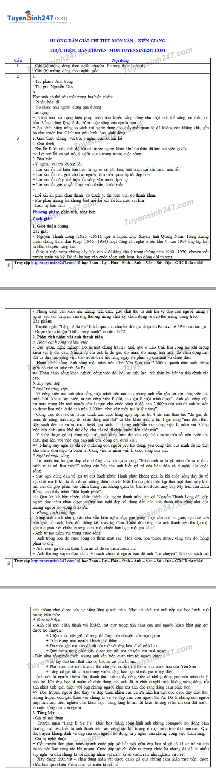 Gợi ý đáp án đề thi tuyển sinh lớp 10 môn Văn Sở GD&ĐT Kiên Giang năm 2019 goi y dap an de thi tuyen sinh lop 10 mon van so gddt kien giang nam 2019