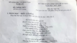 Gợi ý đáp án đề thi tuyển sinh lớp 10 môn Văn Sở GD&ĐT Nghệ An 2019