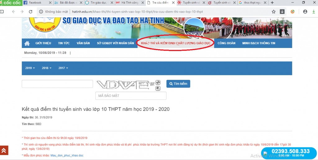 Tra cứu điểm thi tuyển sinh lớp 10 Hà Tĩnh năm 2019 nhanh nhất, chính xác nhất tra cuu diem thi tuyen sinh lop 10 ha tinh nam 2019 nhanh nhat chinh xac nhat