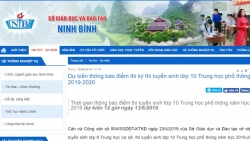 ninh binh cong bo diem chuan lop 10 nam 2019