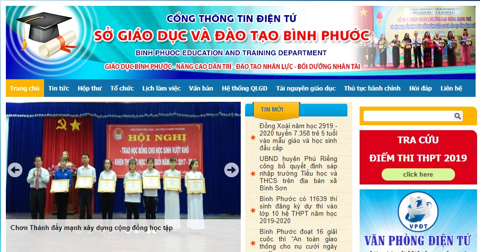 tra cuu diem thi tuyen sinh lop 10 binh phuoc nam 2019