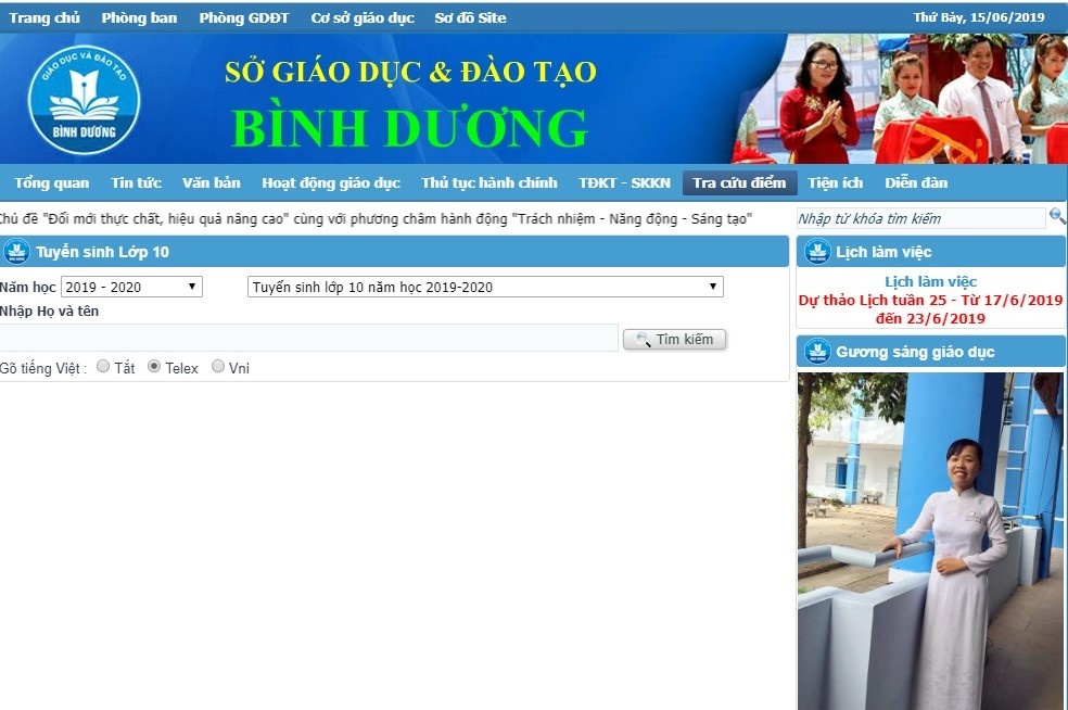 diem chuan lop 10 o binh duong nam 2019