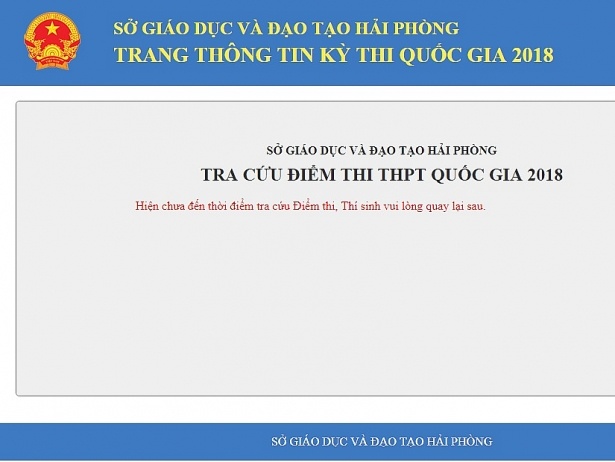tra cuu diem thi thpt quoc gia 2019 o hai phong
