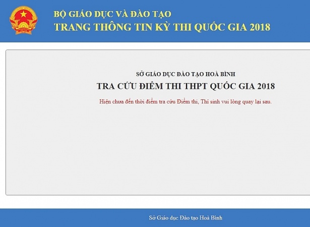 tra cuu diem thi thpt quoc gia 2019 o hoa binh