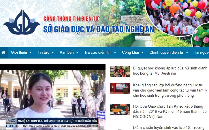 tra cuu diem thi thpt quoc gia 2019 o nghe an
