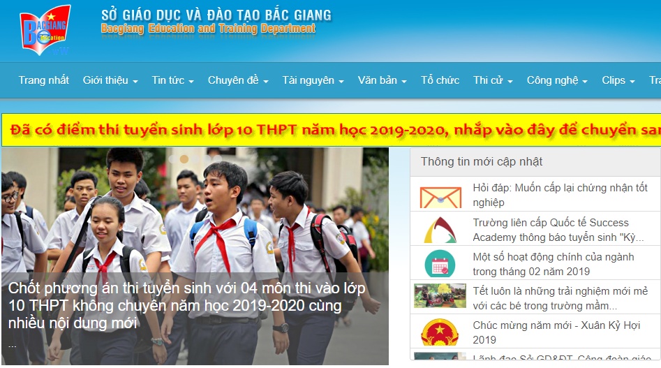 tra cuu diem thi thpt quoc gia 2019 o bac giang