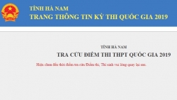 Tra cứu điểm thi THPT quốc gia 2019 ở Hà Nam