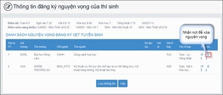 huong dan cach thay doi nguyen vong xet tuyen dai hoc 2019