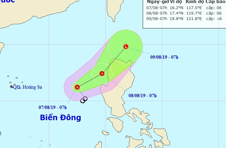 ap thap nhiet doi giat cap 8 tren bien dong