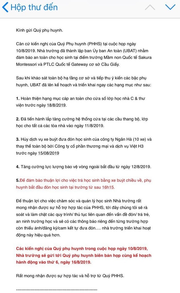 truong gateway doi don vi xe dua don hoc sinh