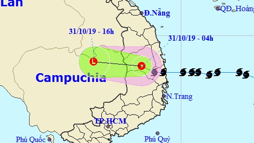 Bão số 5 suy yếu thành áp thấp nhiệt đới, miền Trung mưa rất lớn