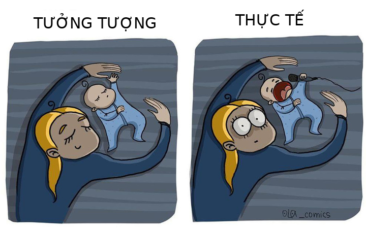 bo tranh cuc di dom ve cuoc song nhung ba me nuoi con nho
