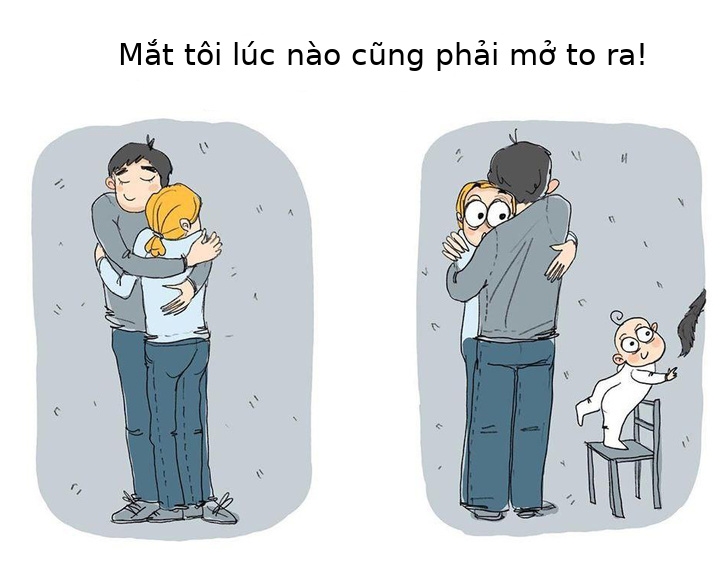bo tranh cuc di dom ve cuoc song nhung ba me nuoi con nho