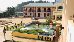 Trường PT Dân tộc bán trú TH Trà Tập (Quảng Nam) xây dựng mô hình sa bàn bản đồ Việt Nam