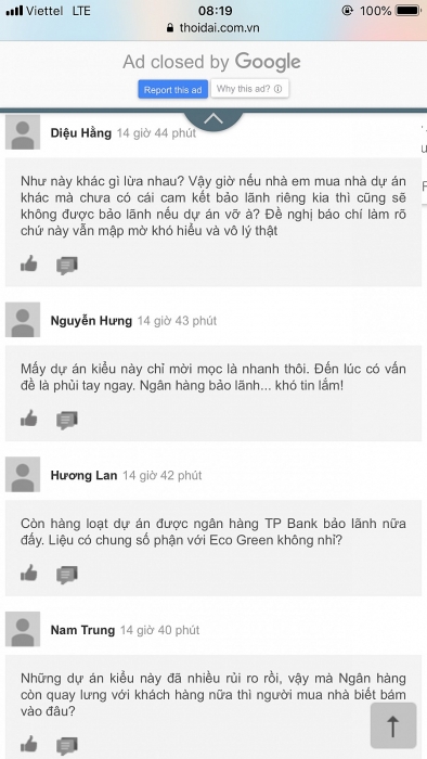 tu vu eco green vo tran ngan hang tpbank bao lanh cho nhung du an nao