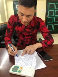 Công an làm việc với Huấn 