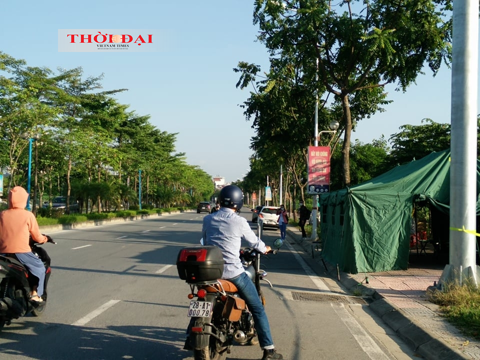 Sáng đầu tiên tại chốt kiểm soát phòng chống dịch tại cửa ngõ Thủ đô