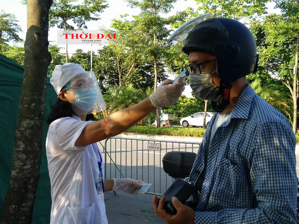 Sáng đầu tiên tại chốt kiểm soát phòng chống dịch tại cửa ngõ Thủ đô